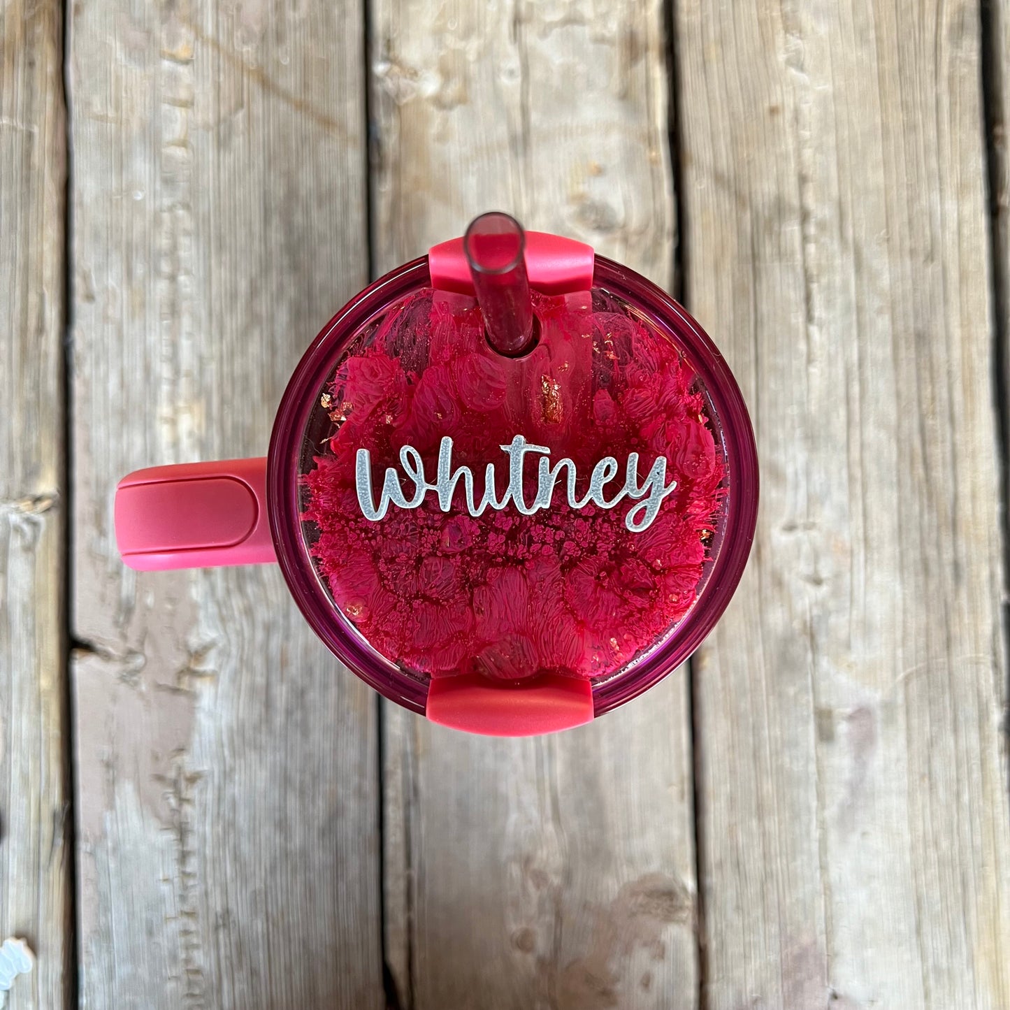 Starbucks x Stanley Berry Pink Glitter Resin Stanley Lid Topper | 20oz, 30oz & 40oz