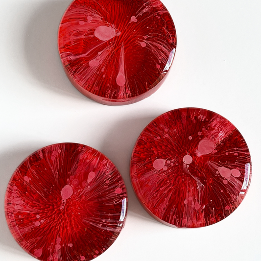 Petri Resin Magnets 1.5" Red