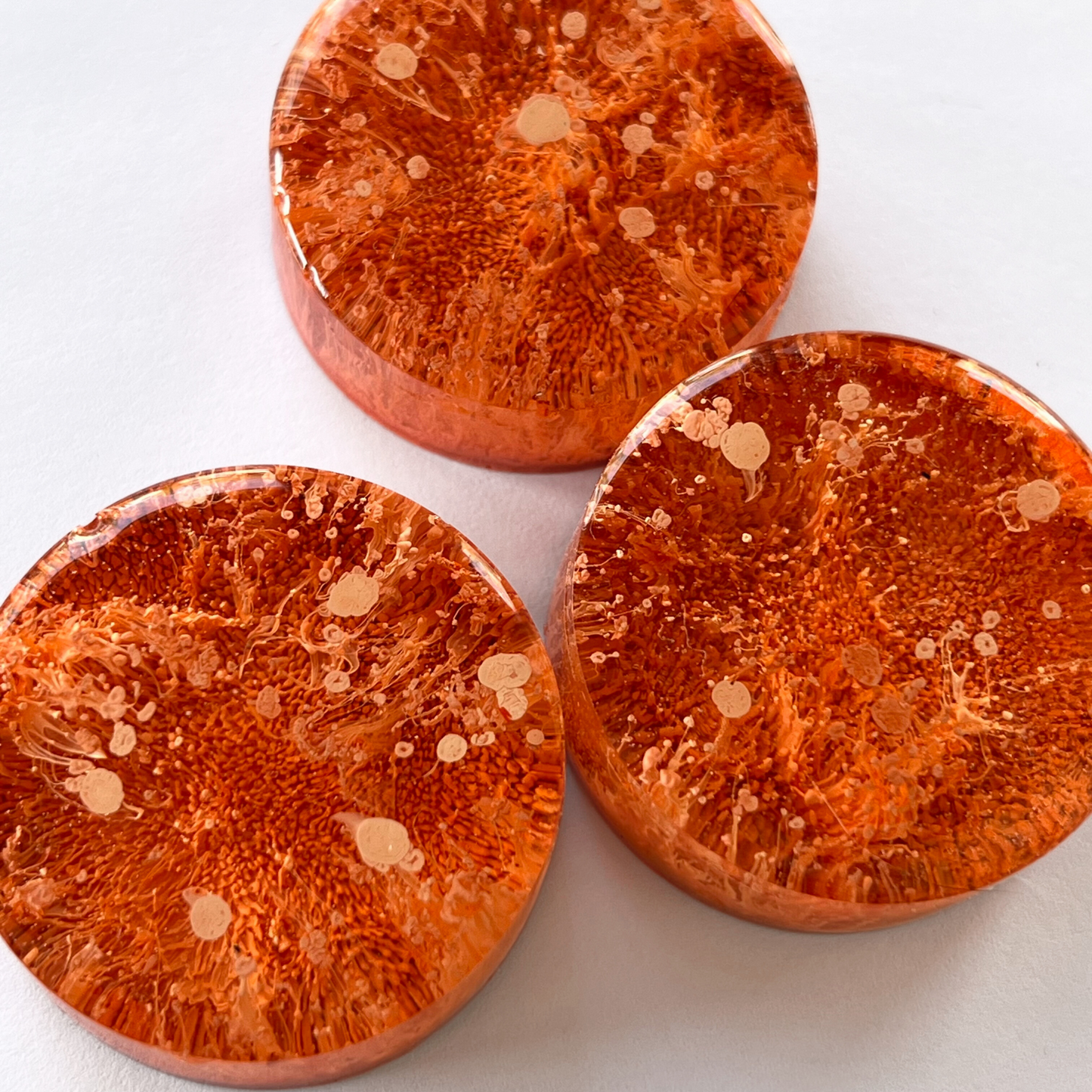 Petri Resin Magnets 1.5" Orange