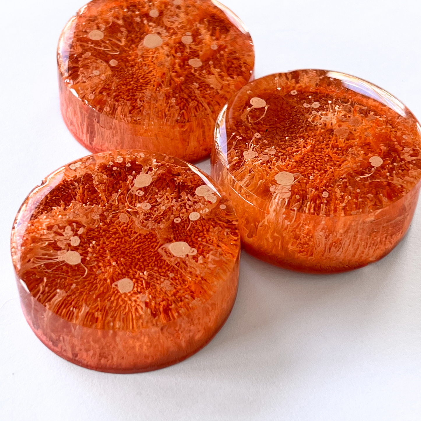 Petri Resin Magnets 1.5" Orange