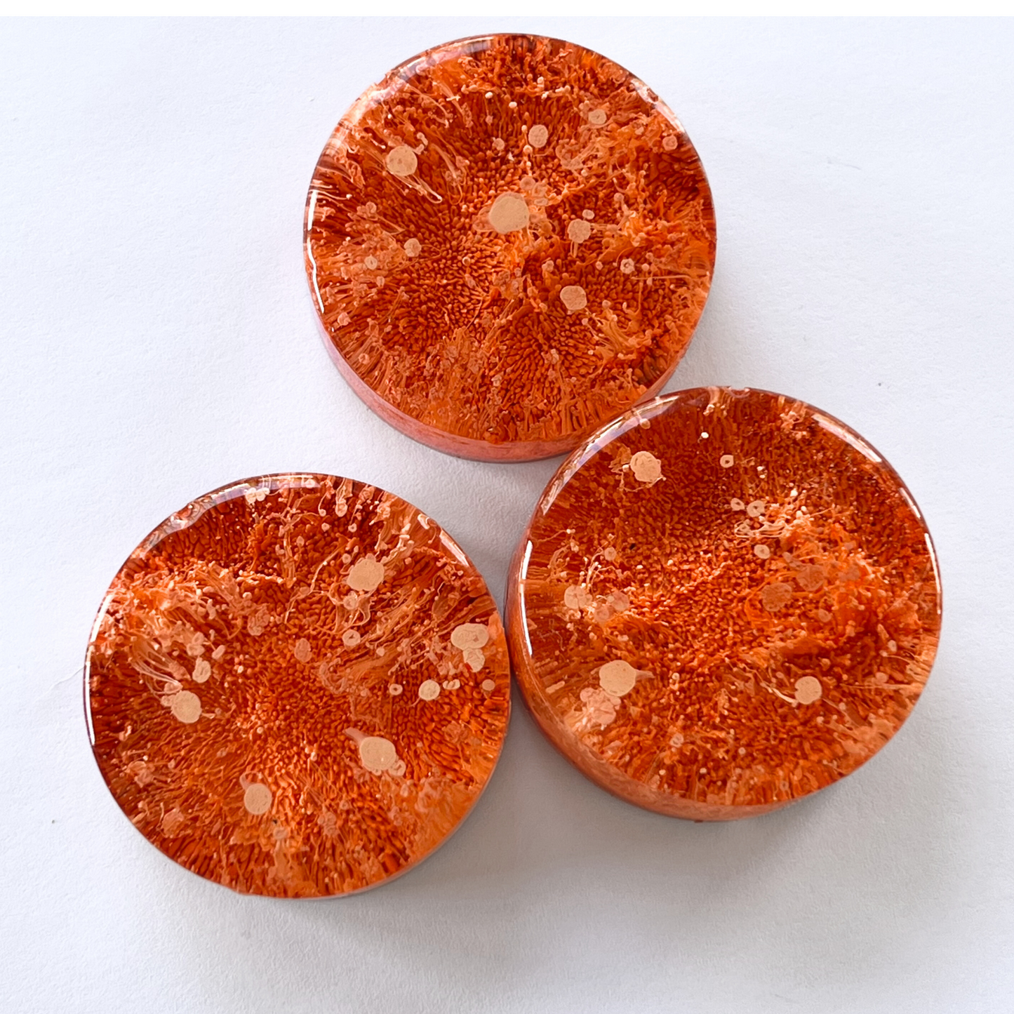 Petri Resin Magnets 1.5" Orange