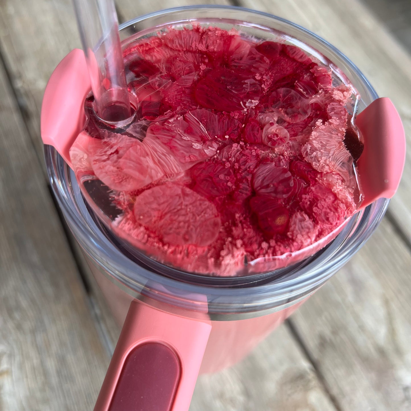 Winter Berry Shimmer Petri Resin Stanley Lid Topper | 30oz & 40oz