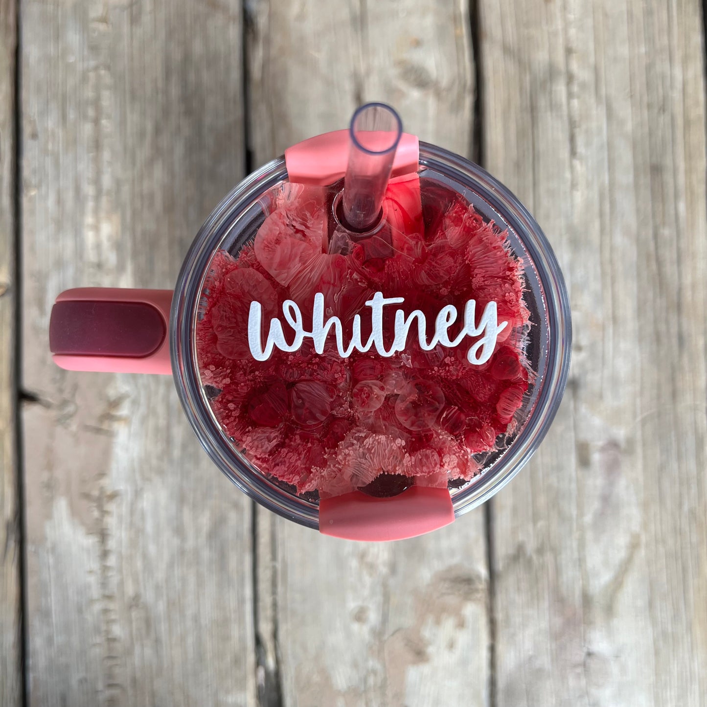 Winter Berry Shimmer Petri Resin Stanley Lid Topper | 30oz & 40oz