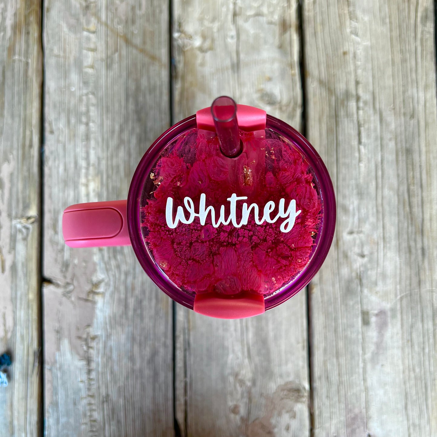 Starbucks x Stanley Berry Pink Glitter Resin Stanley Lid Topper | 20oz, 30oz & 40oz