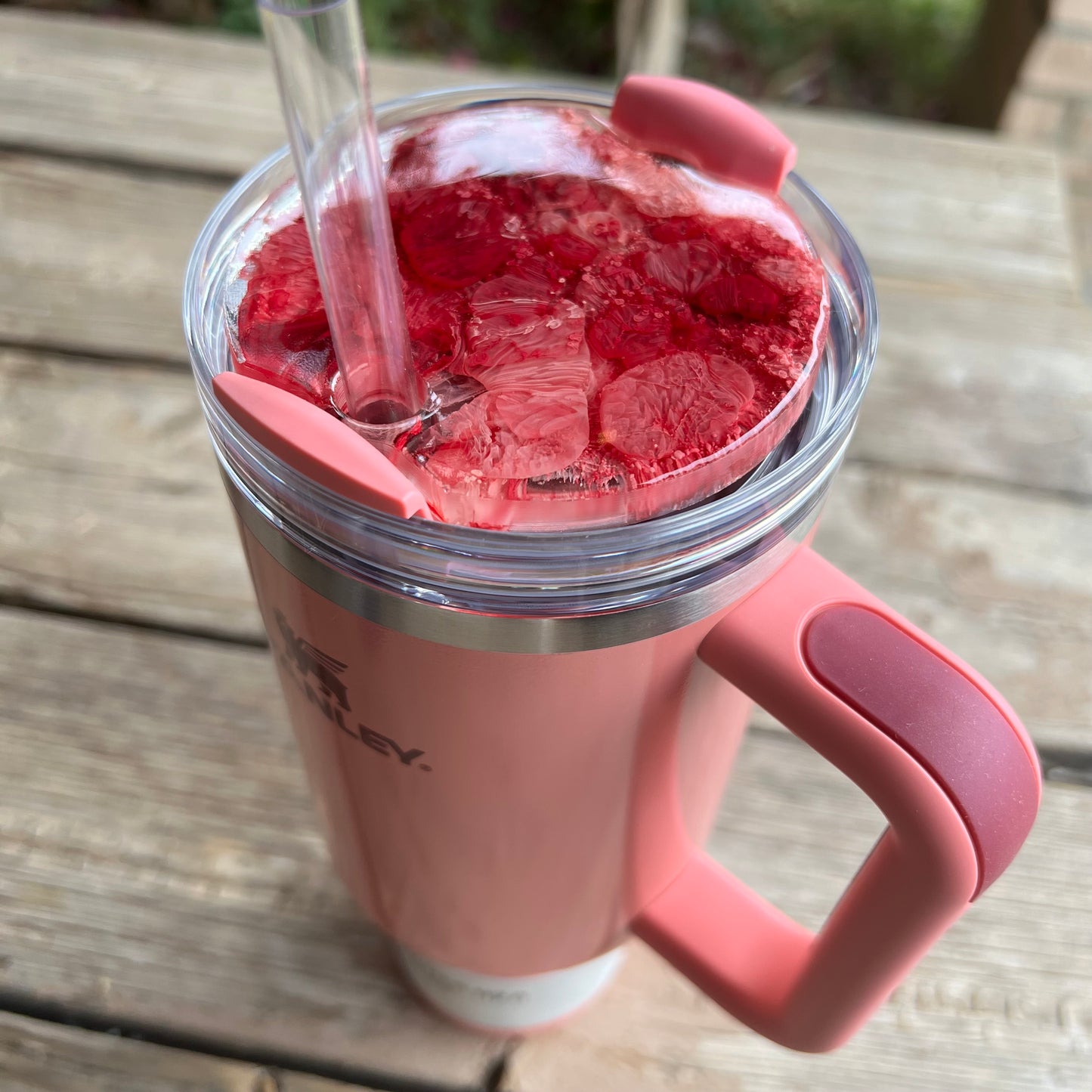 Winter Berry Shimmer Petri Resin Stanley Lid Topper | 30oz & 40oz