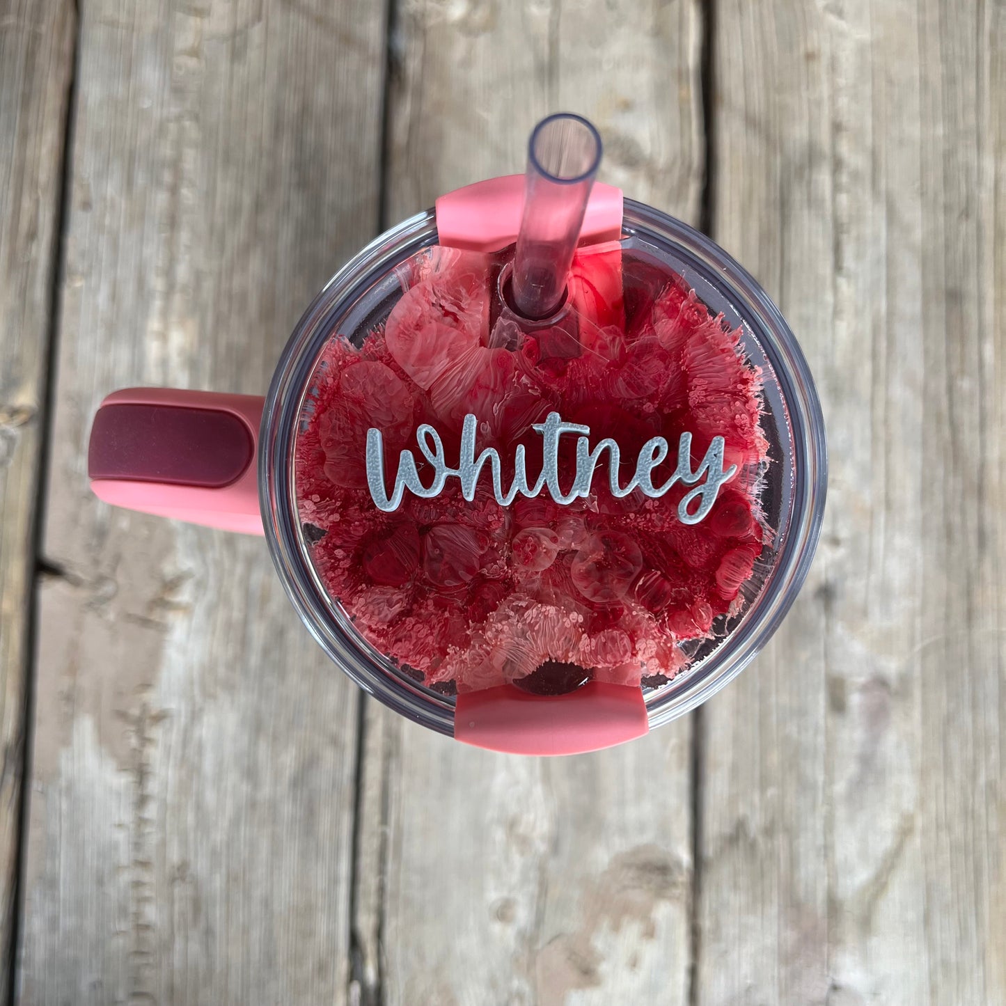 Winter Berry Shimmer Petri Resin Stanley Lid Topper | 30oz & 40oz