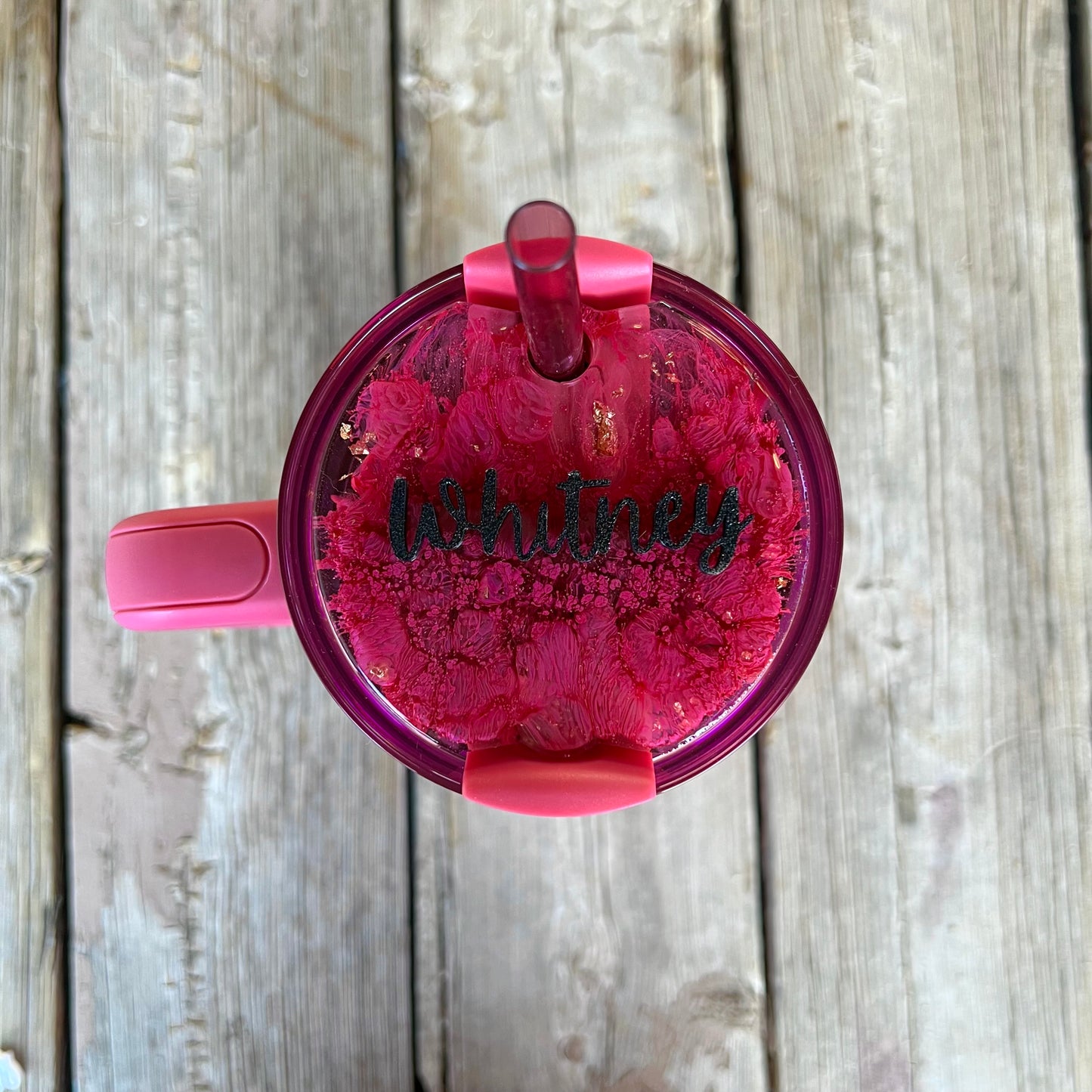 Starbucks x Stanley Berry Pink Glitter Resin Stanley Lid Topper | 20oz, 30oz & 40oz