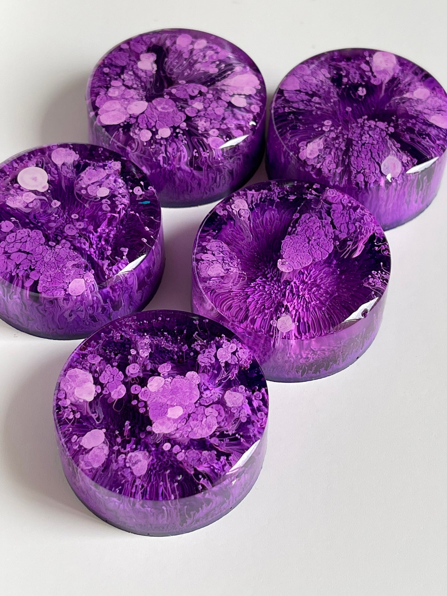 Petri Resin Magnets 1.5" Purple