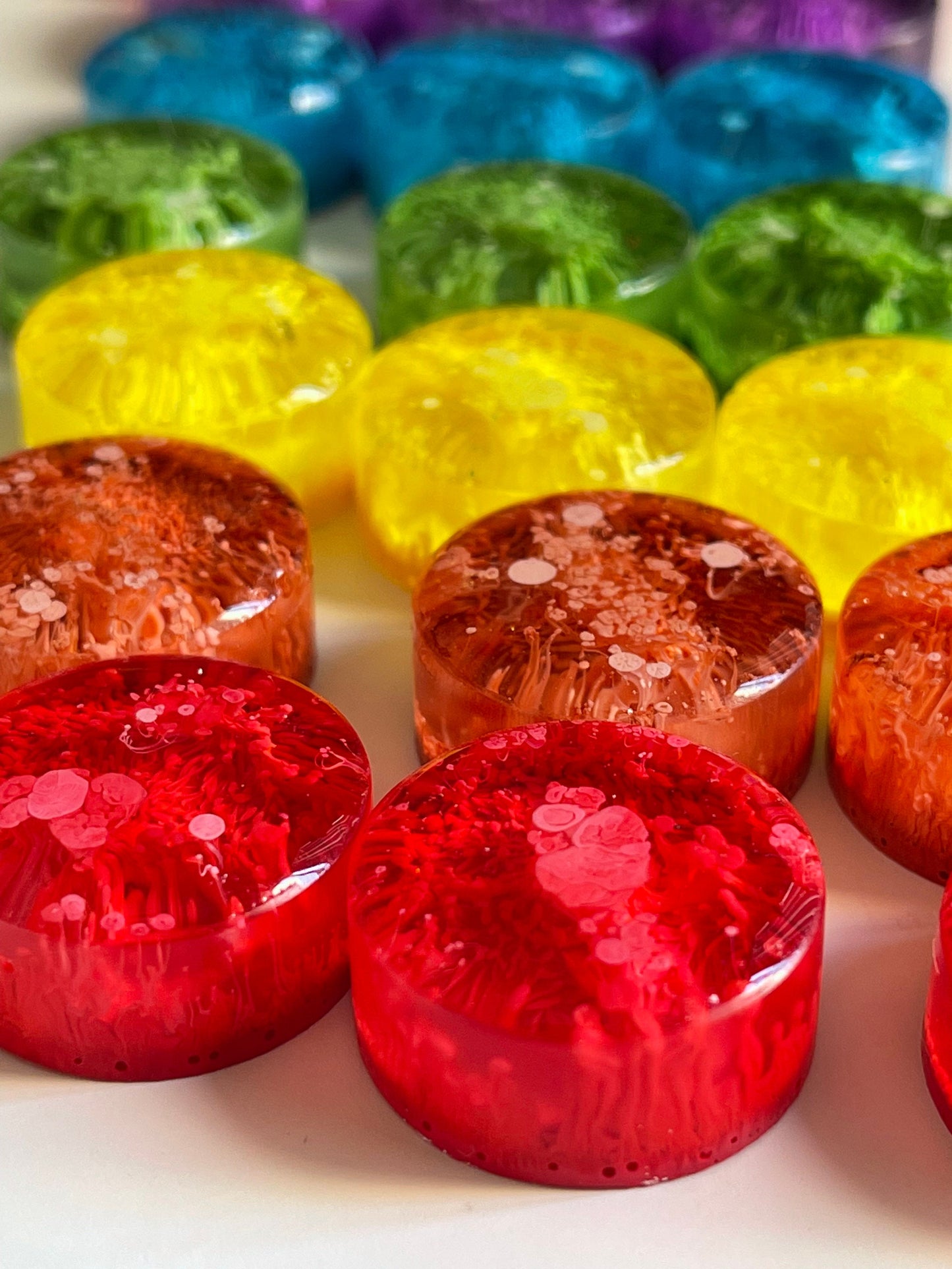 Petri Resin Magnets 1" Rainbow Set