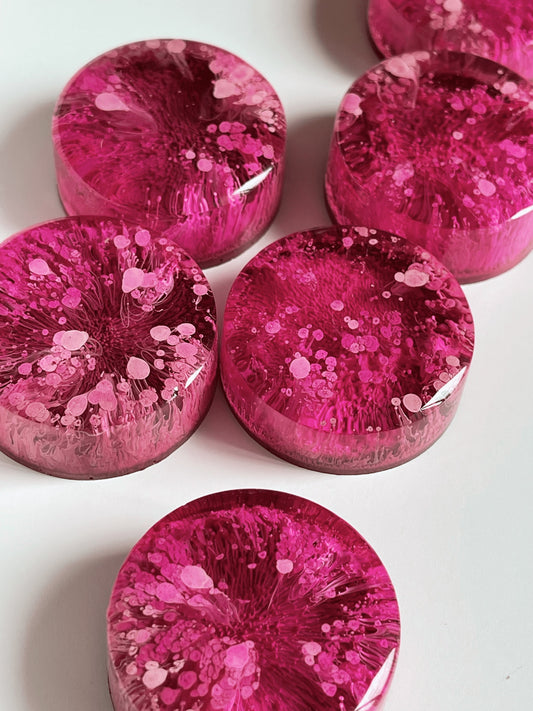 Petri Resin Magnets 1.5" Pink